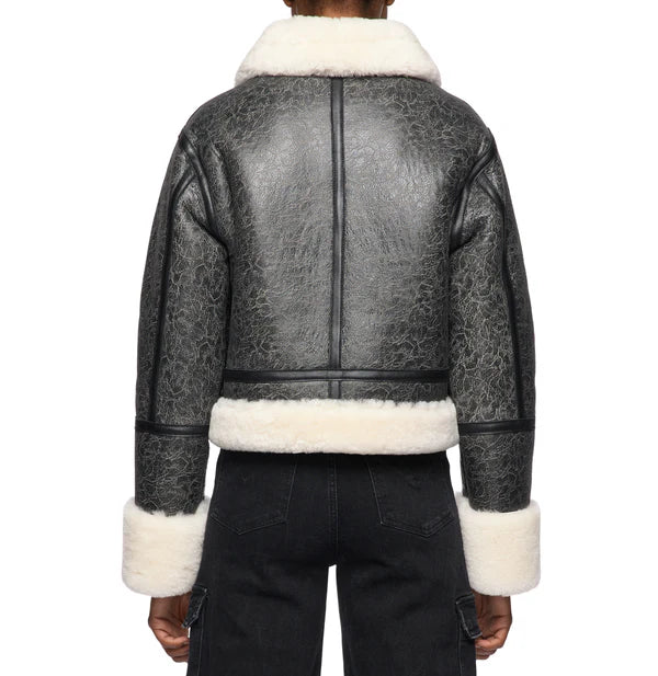 Cropped Shearling Jacket