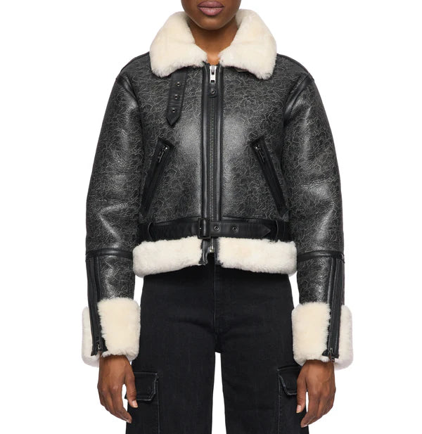 Cropped Shearling Jacket