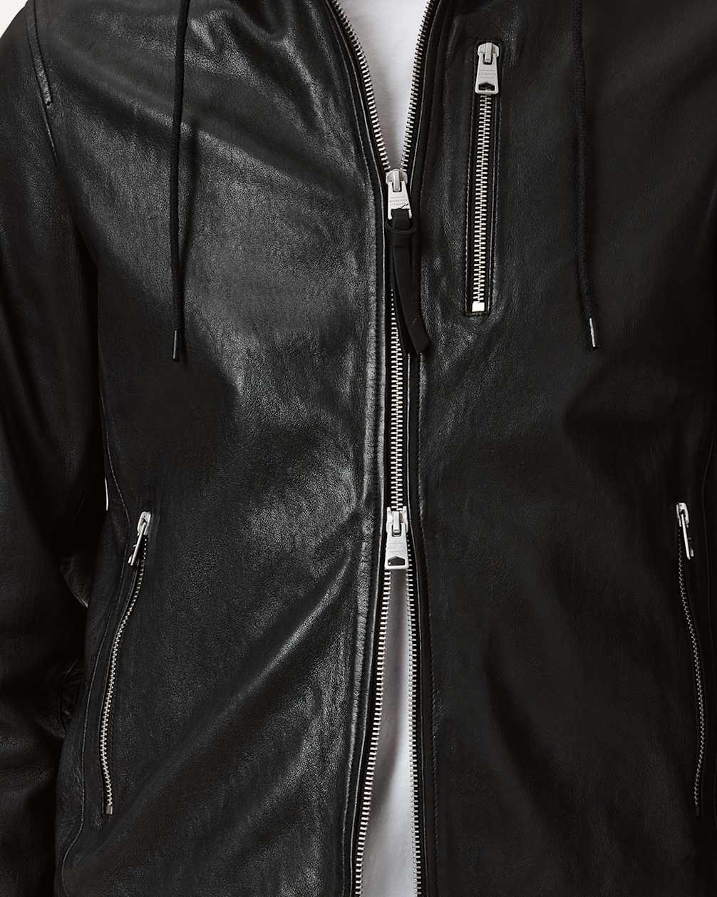 Ashton Hooded Leather Jacket