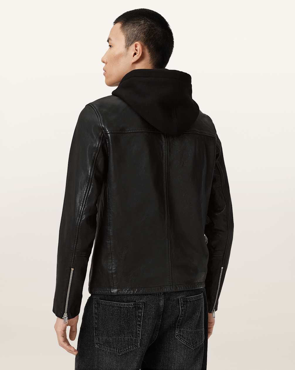 Ashton Hooded Leather Jacket