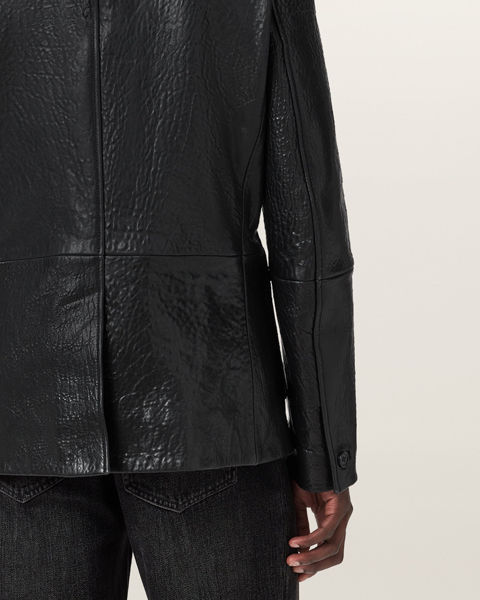 Shadwell Single Breasted Leather Blazer