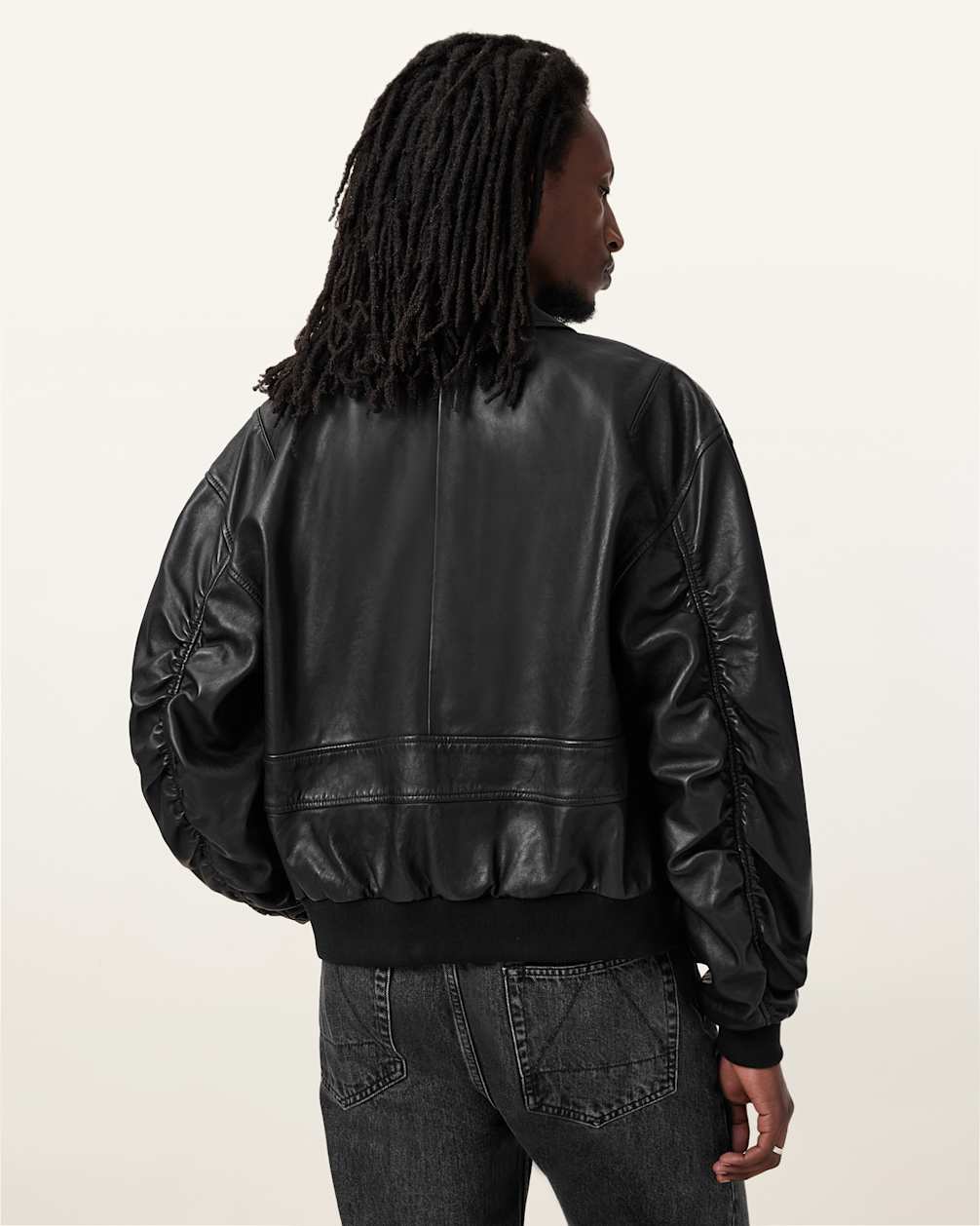 Marco Oversized Leather Bomber Jacket