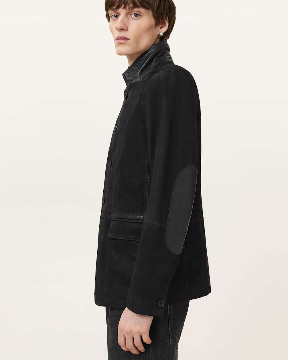 Survey Double Layered Leather Blazer